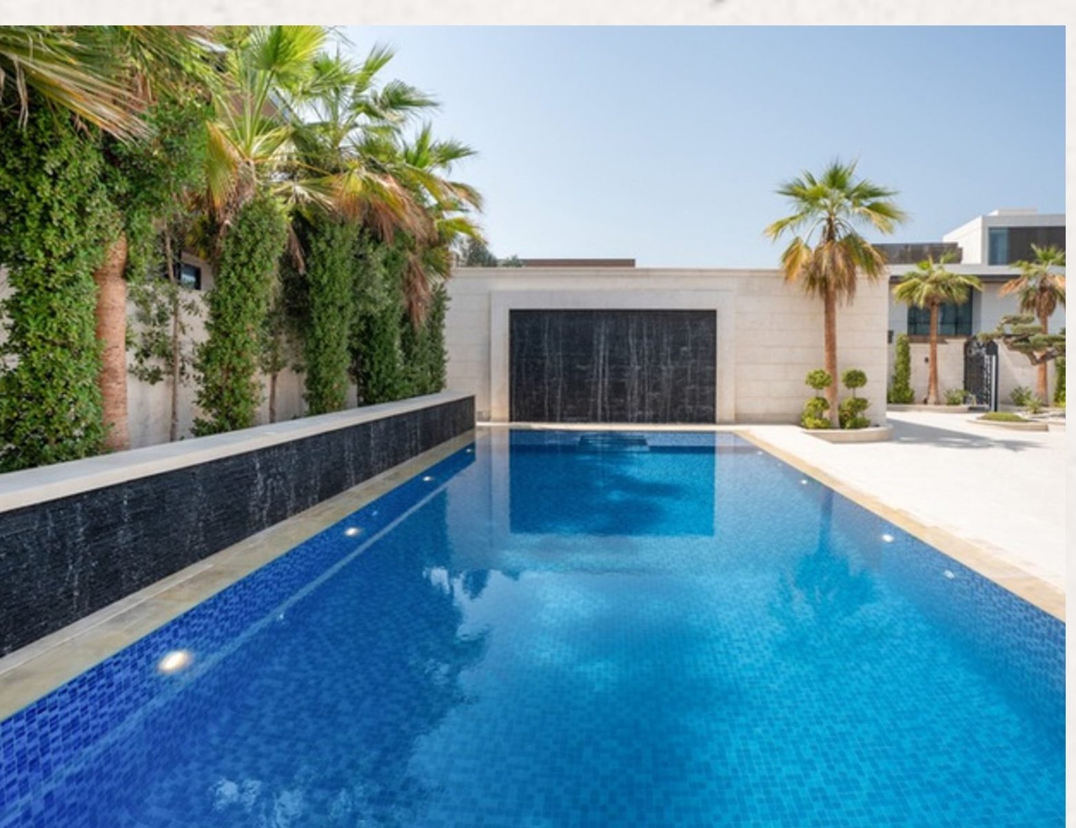 Swimming pool and landscaped garden